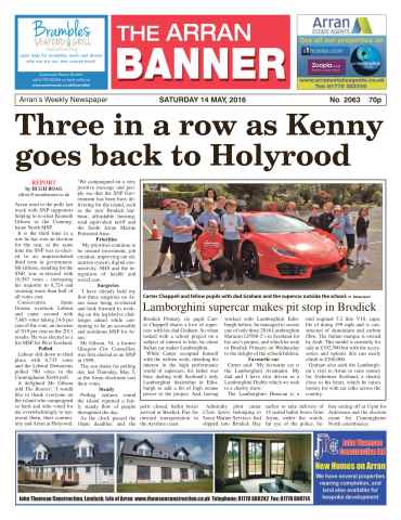 Arran Banner issue 14th May 2016