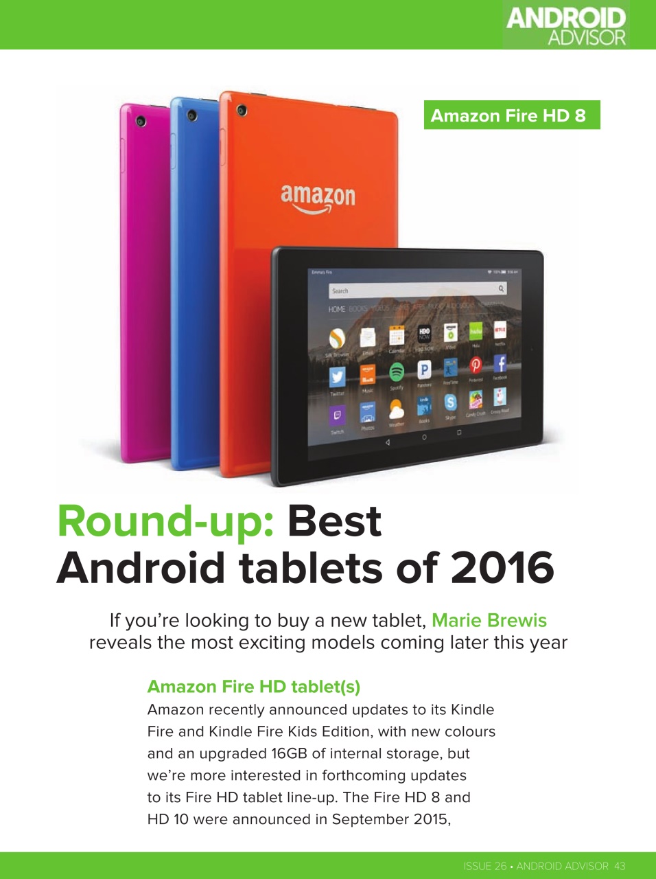 Android Advisor Preview Pages