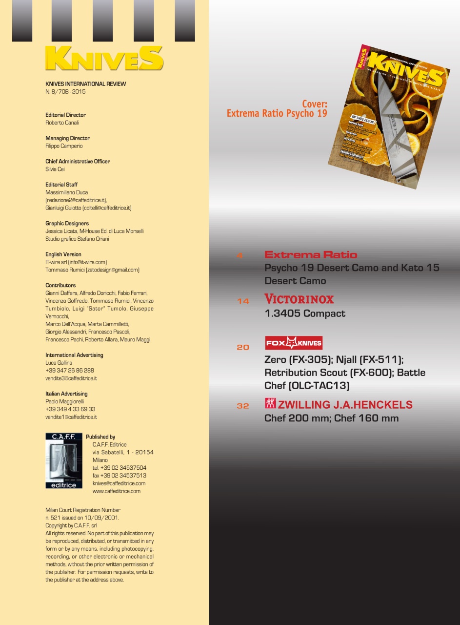 KNIVES INTERNATIONAL Preview Pages