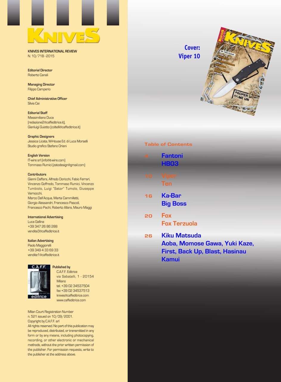 KNIVES INTERNATIONAL Preview Pages