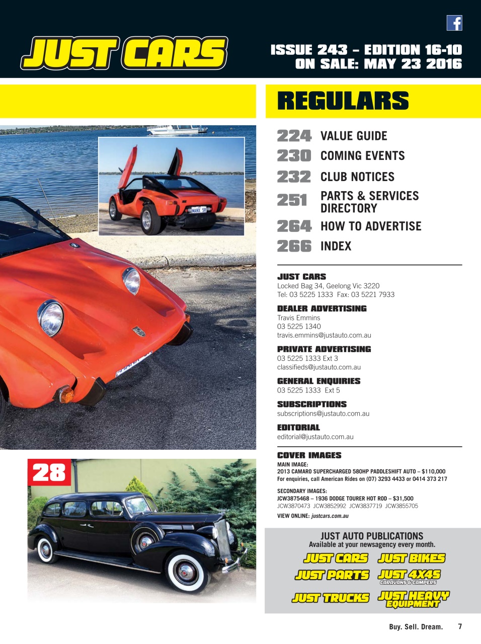 JUST CARS Preview Pages