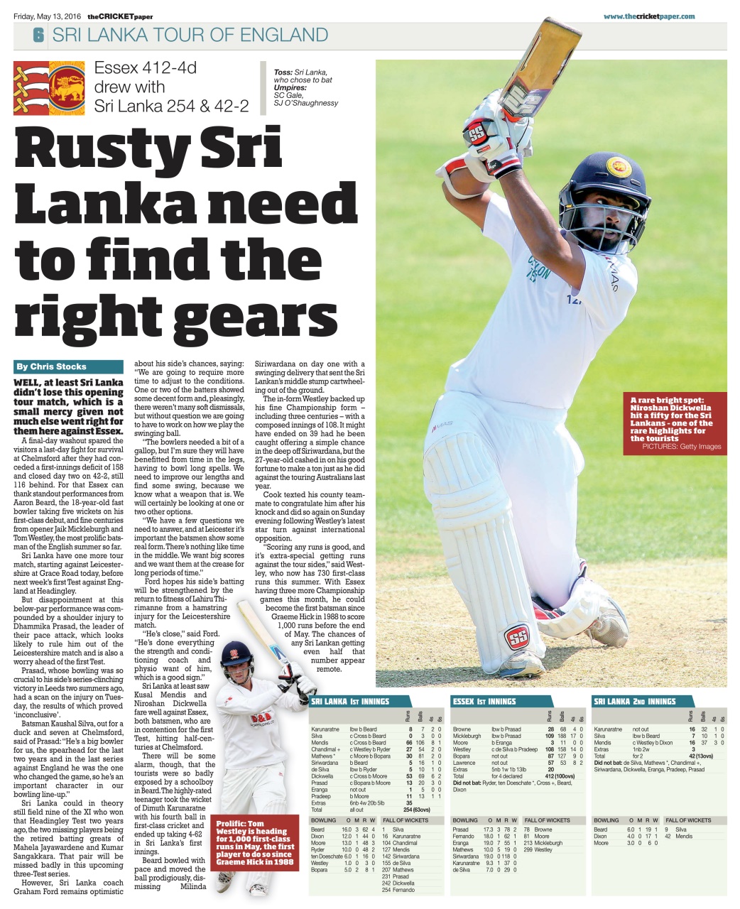 The Cricket Paper Preview Pages