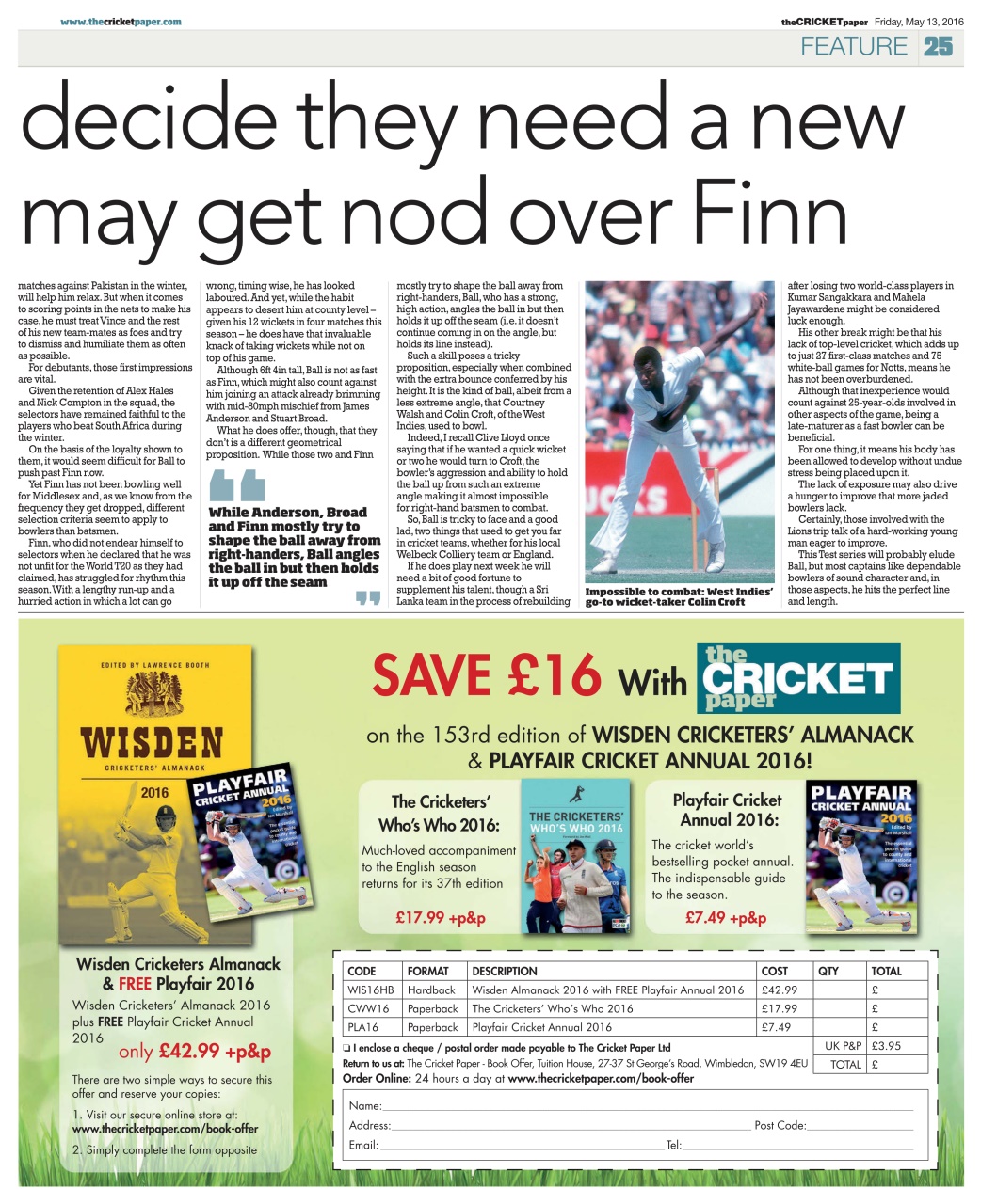 The Cricket Paper Preview Pages