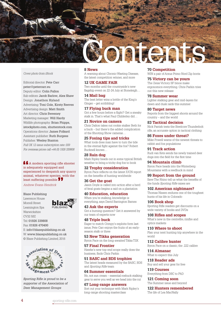 Sporting Rifle Preview Pages