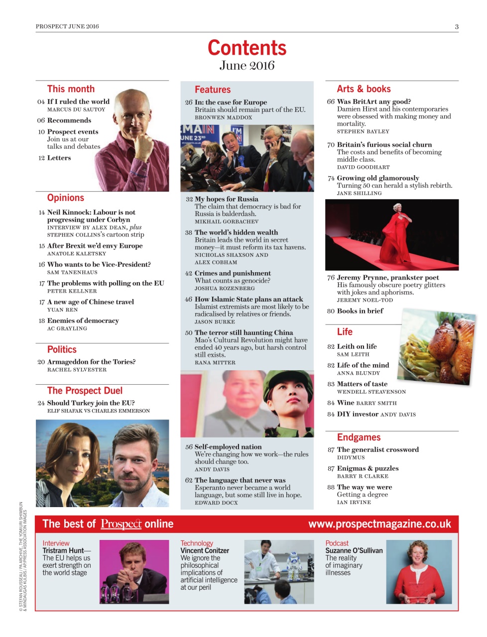 Prospect Magazine Preview Pages