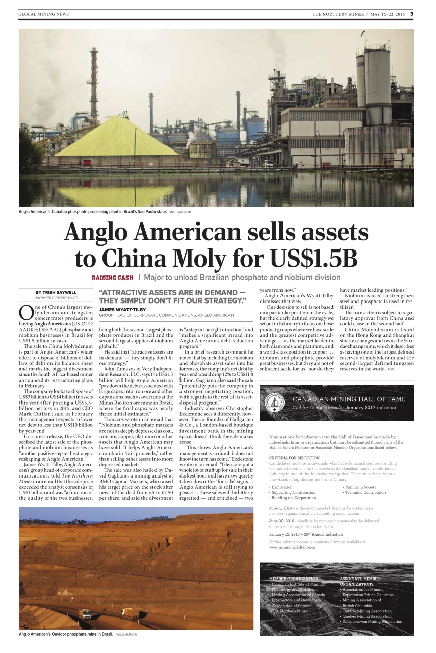 The Northern Miner Preview Pages