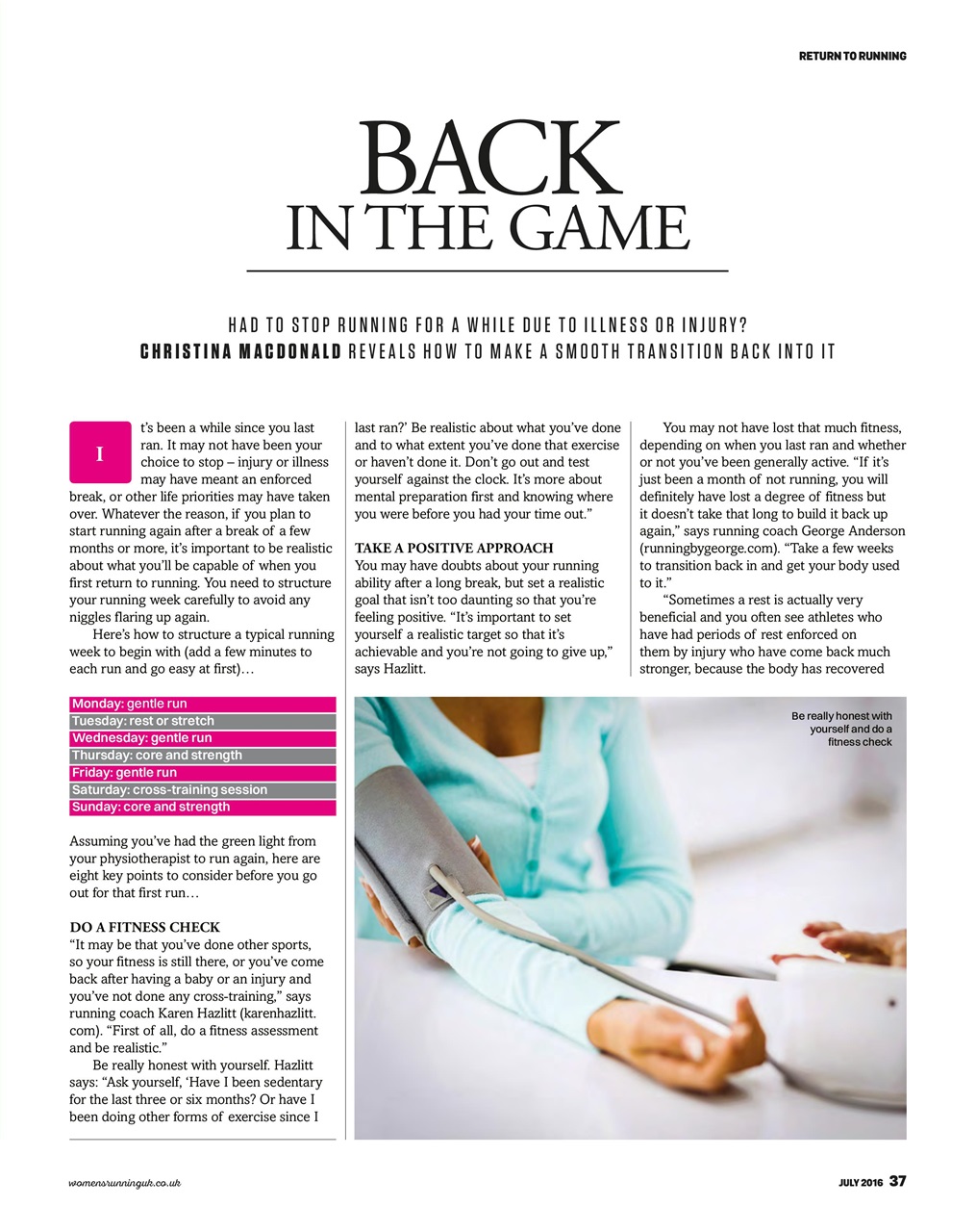 Women’s Running Preview Pages