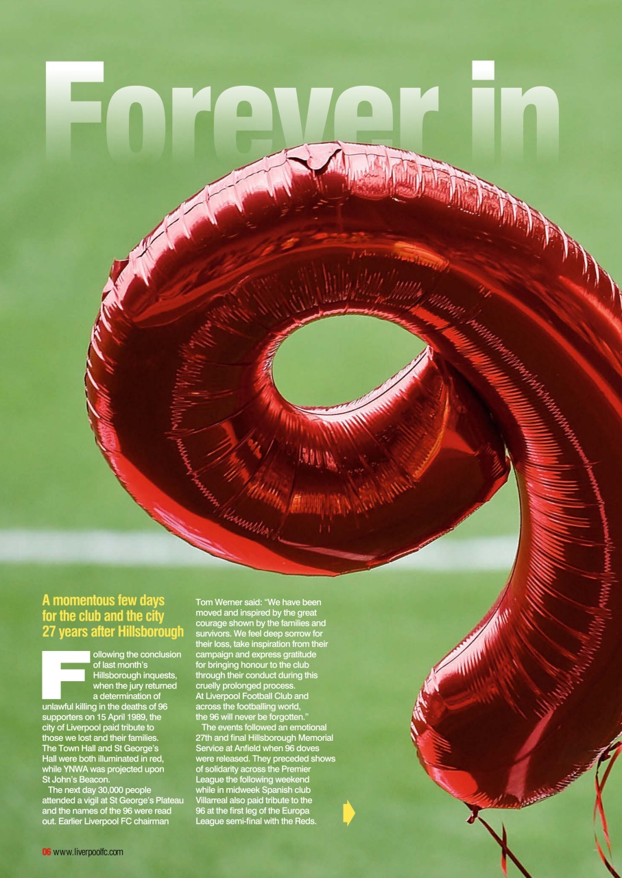 Liverpool FC Magazine Preview Pages
