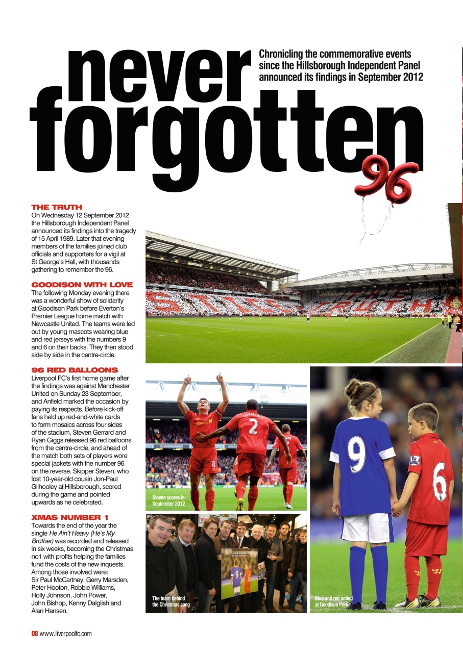 Liverpool FC Magazine Preview Pages