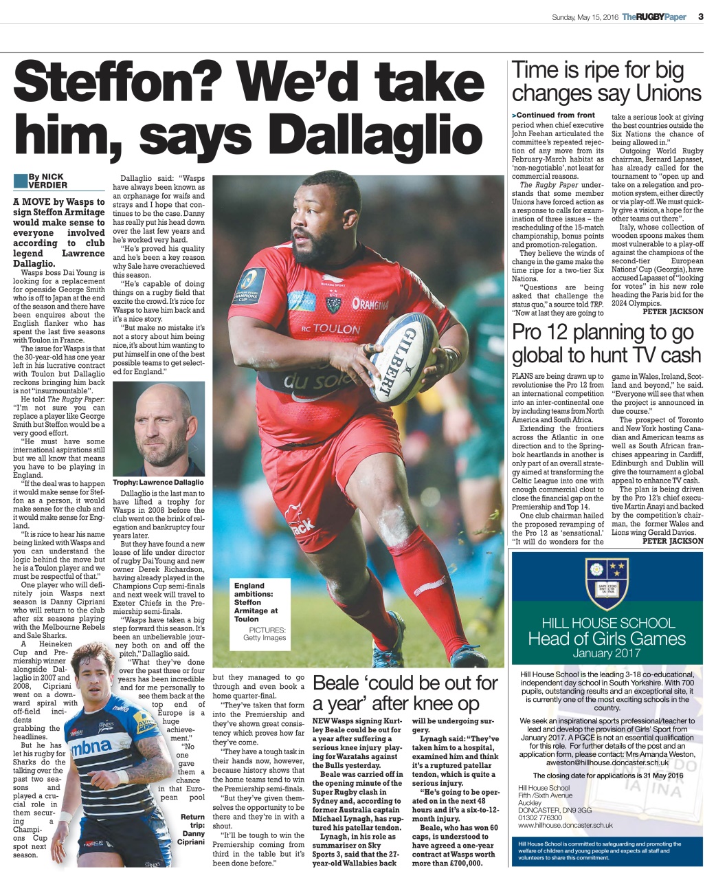 The Rugby Paper Preview Pages