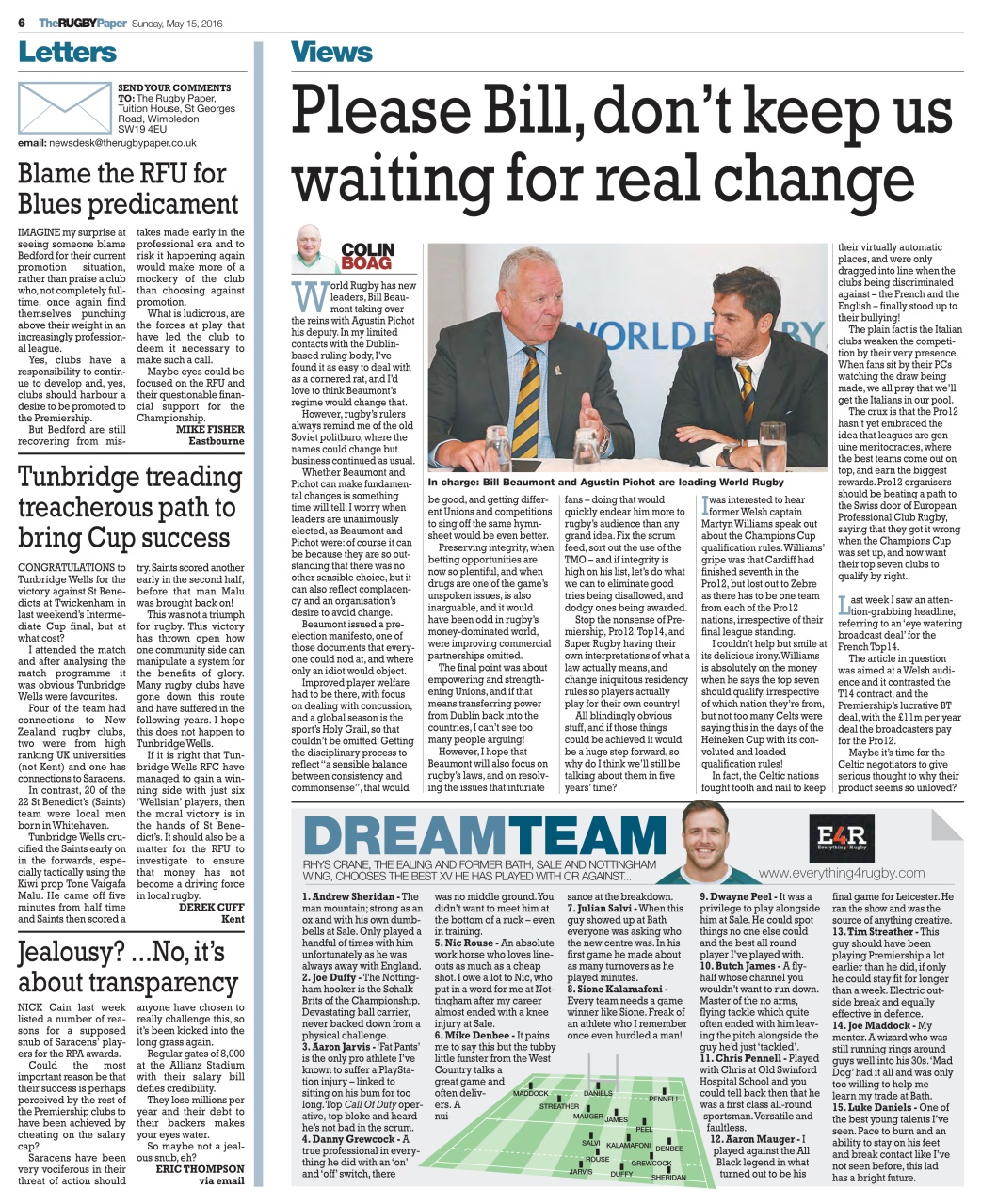 The Rugby Paper Preview Pages