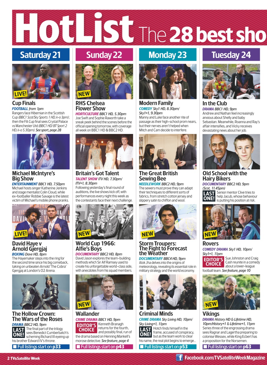 TV & Satellite Week Preview Pages