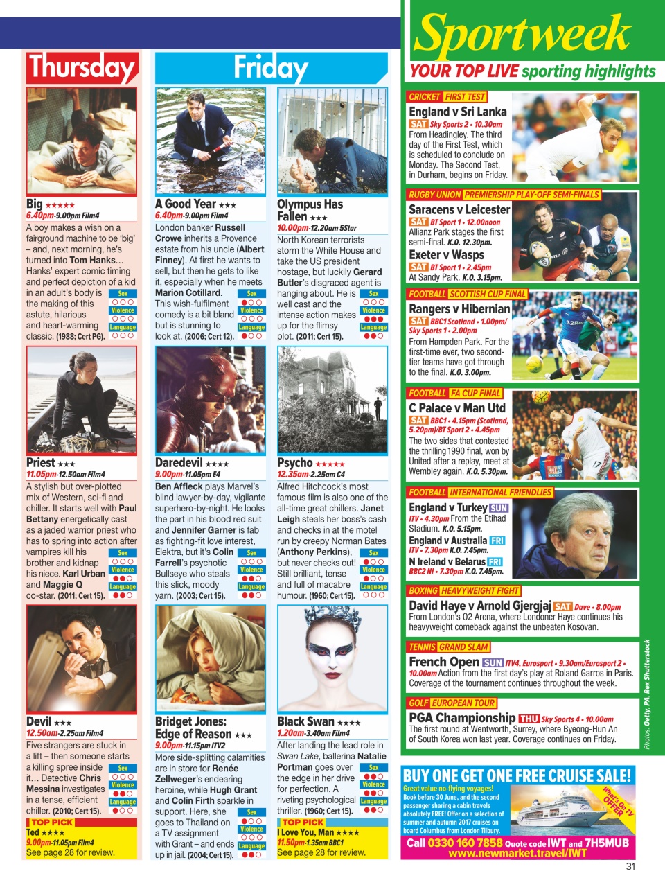 What's on TV Preview Pages