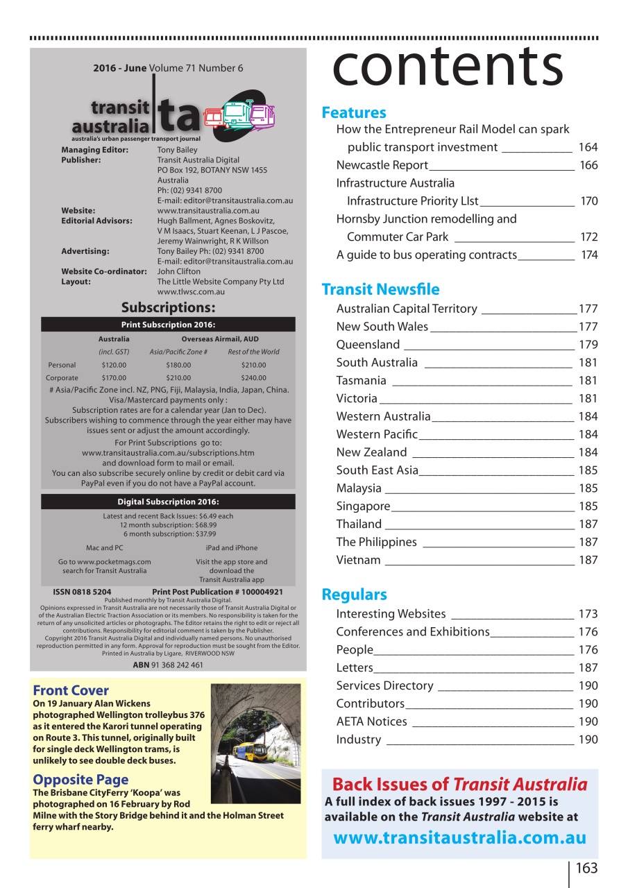 Transit Australia Preview Pages
