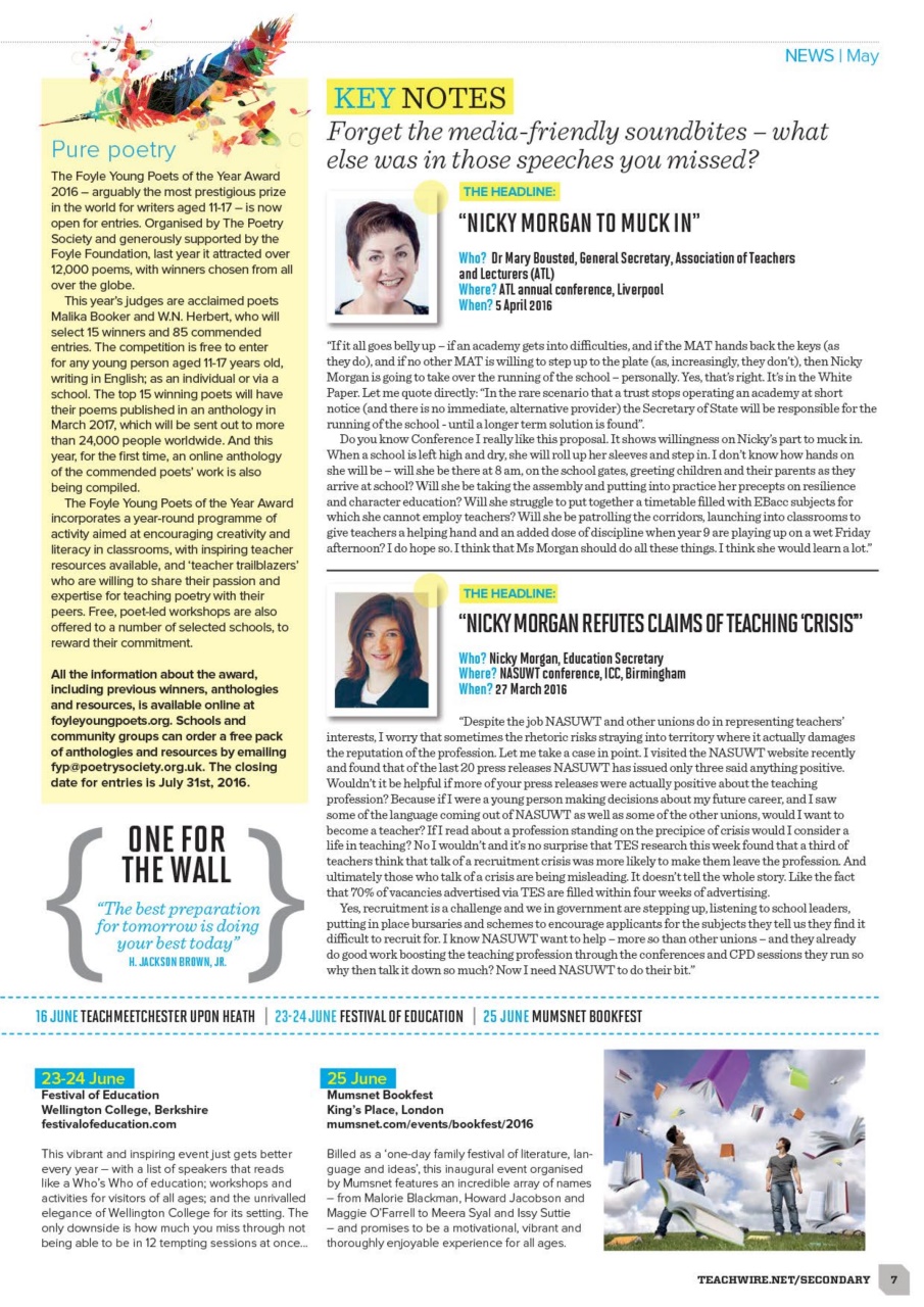 Teach Secondary Preview Pages