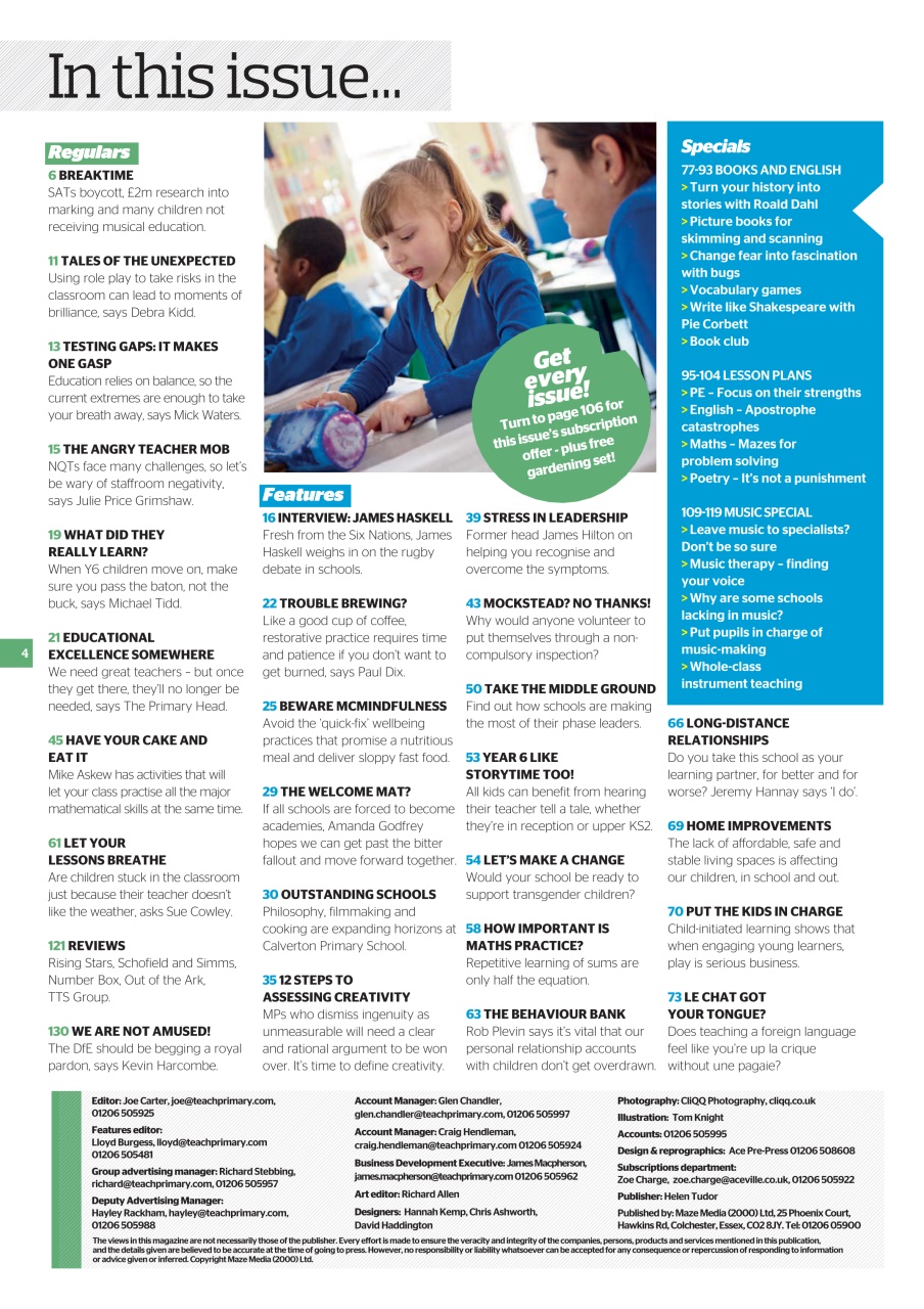 Teach Primary Preview Pages