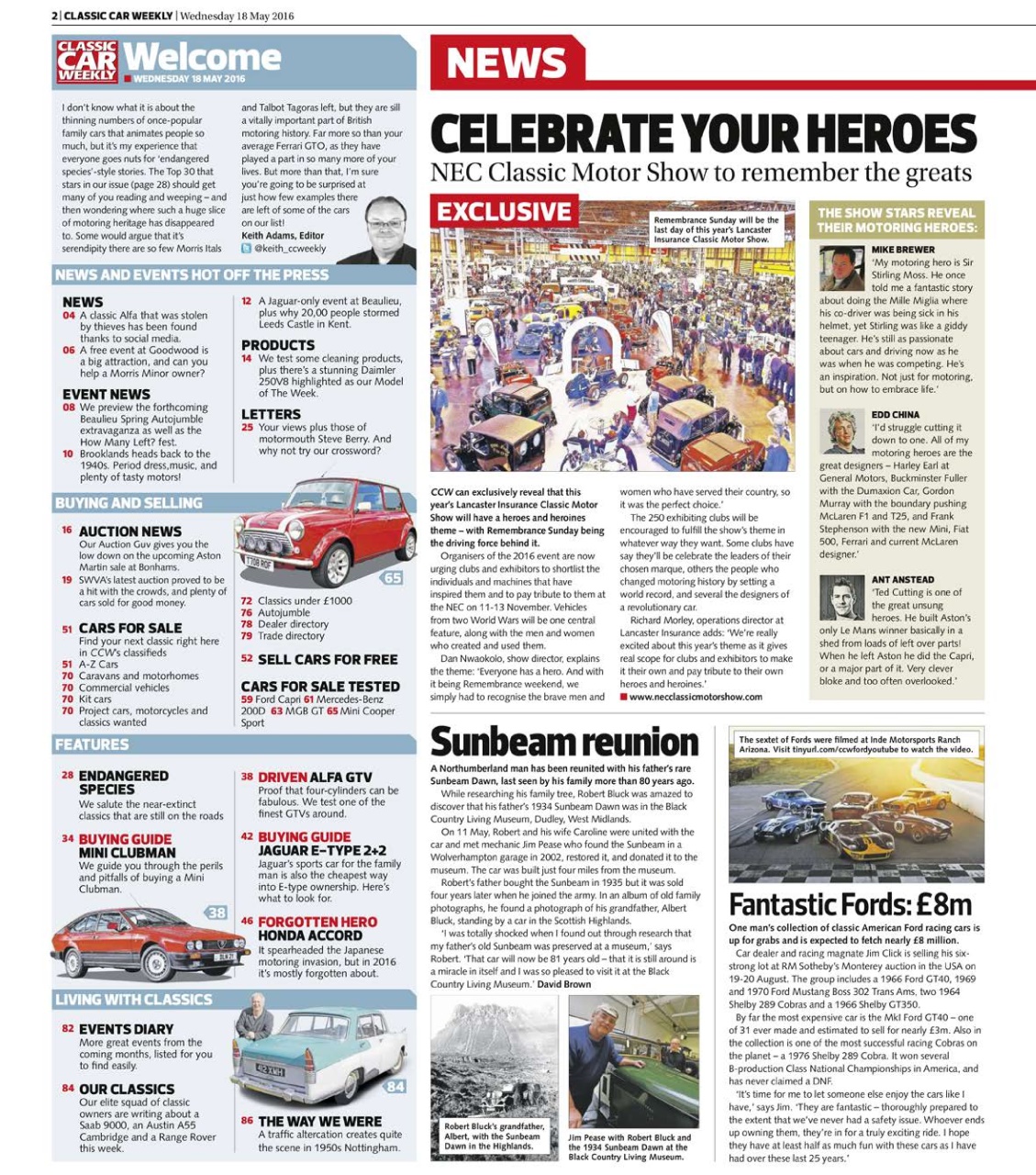 Classic Car Weekly Preview Pages