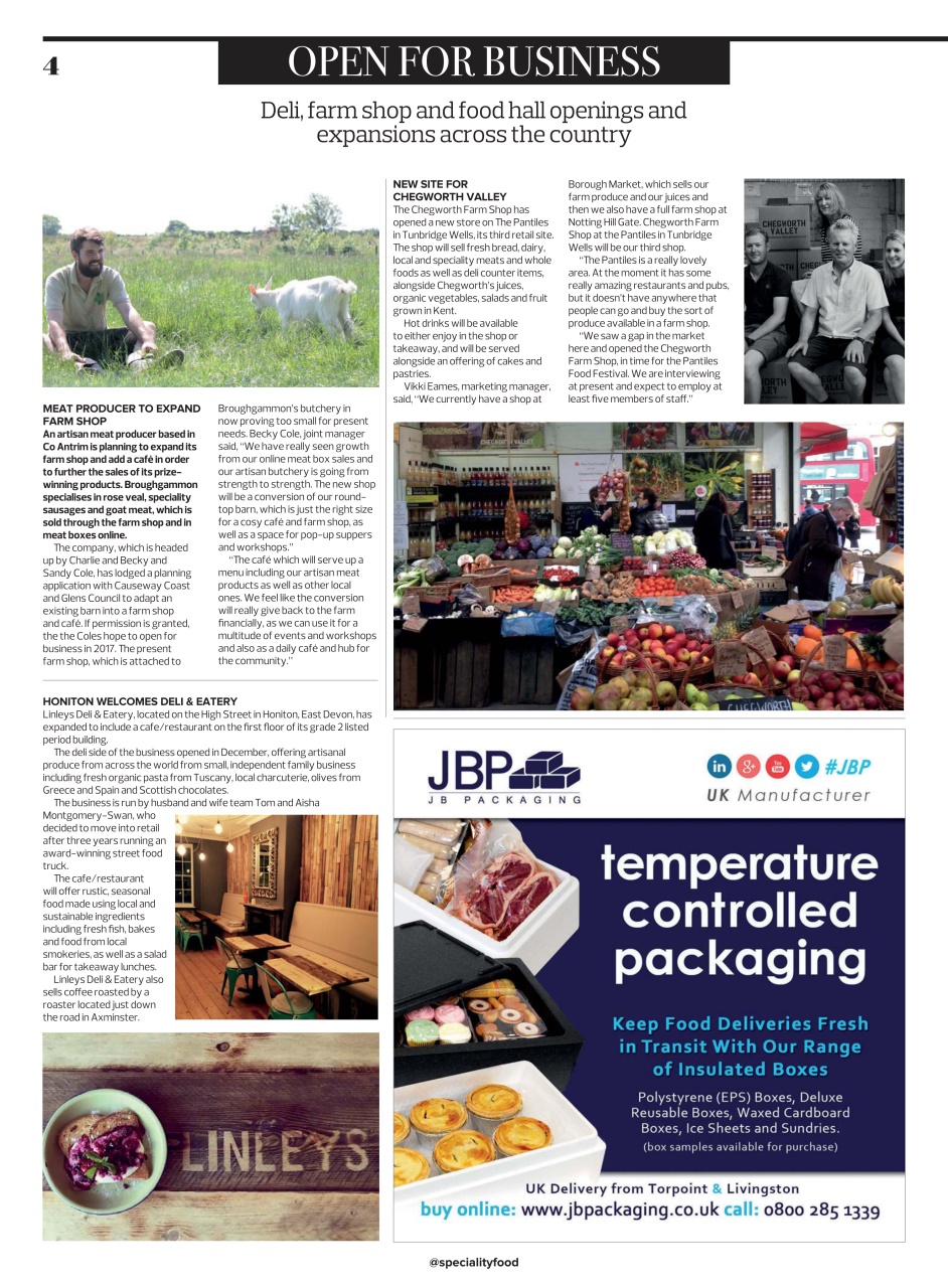 Speciality Food Preview Pages