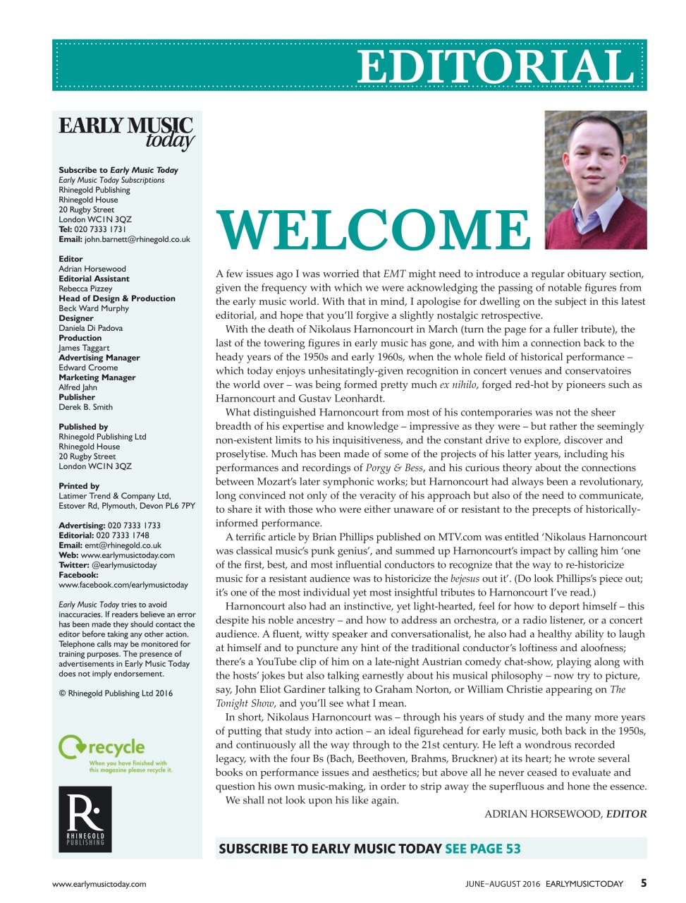 Early Music Today Preview Pages