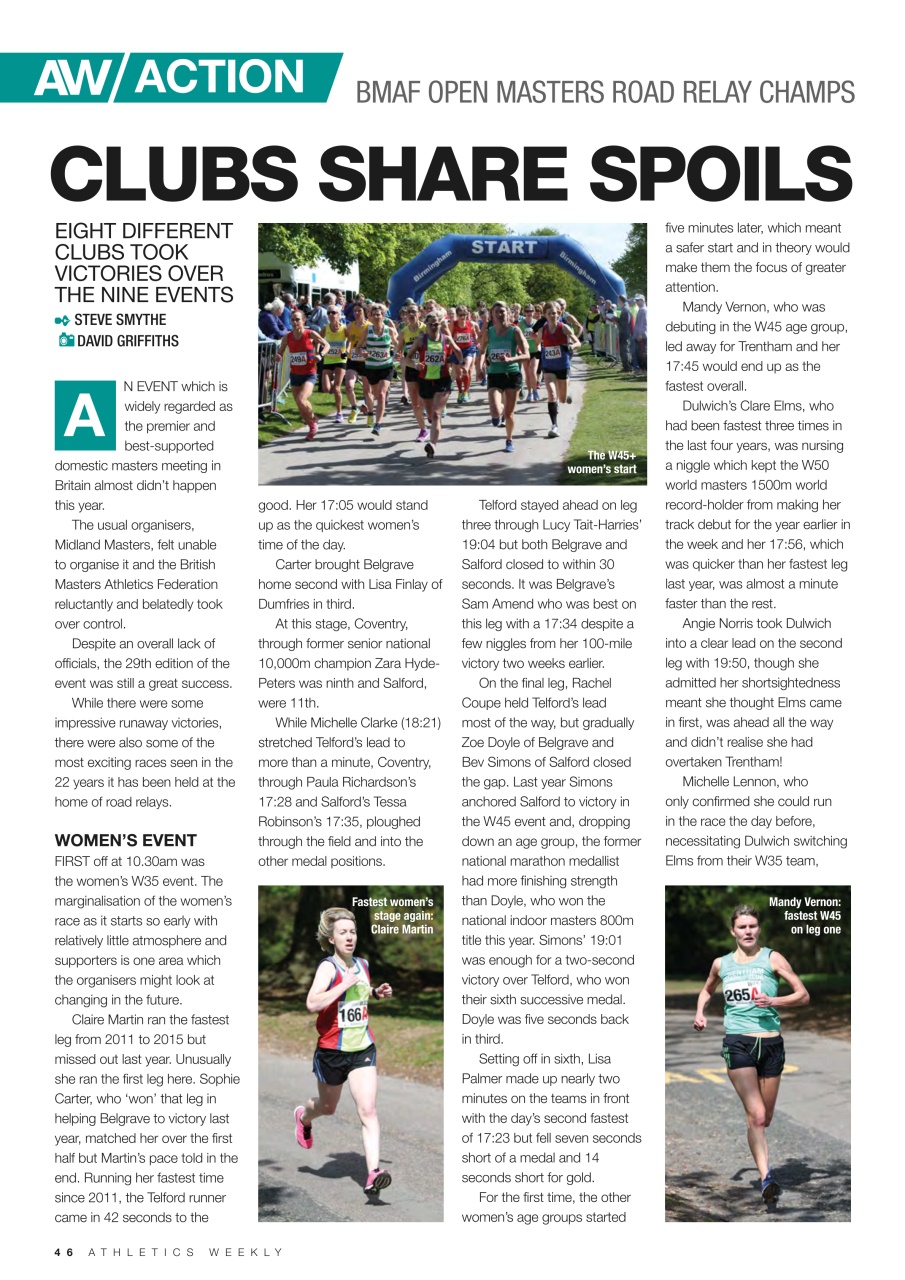 AW – Athletics Weekly Magazine Preview Pages