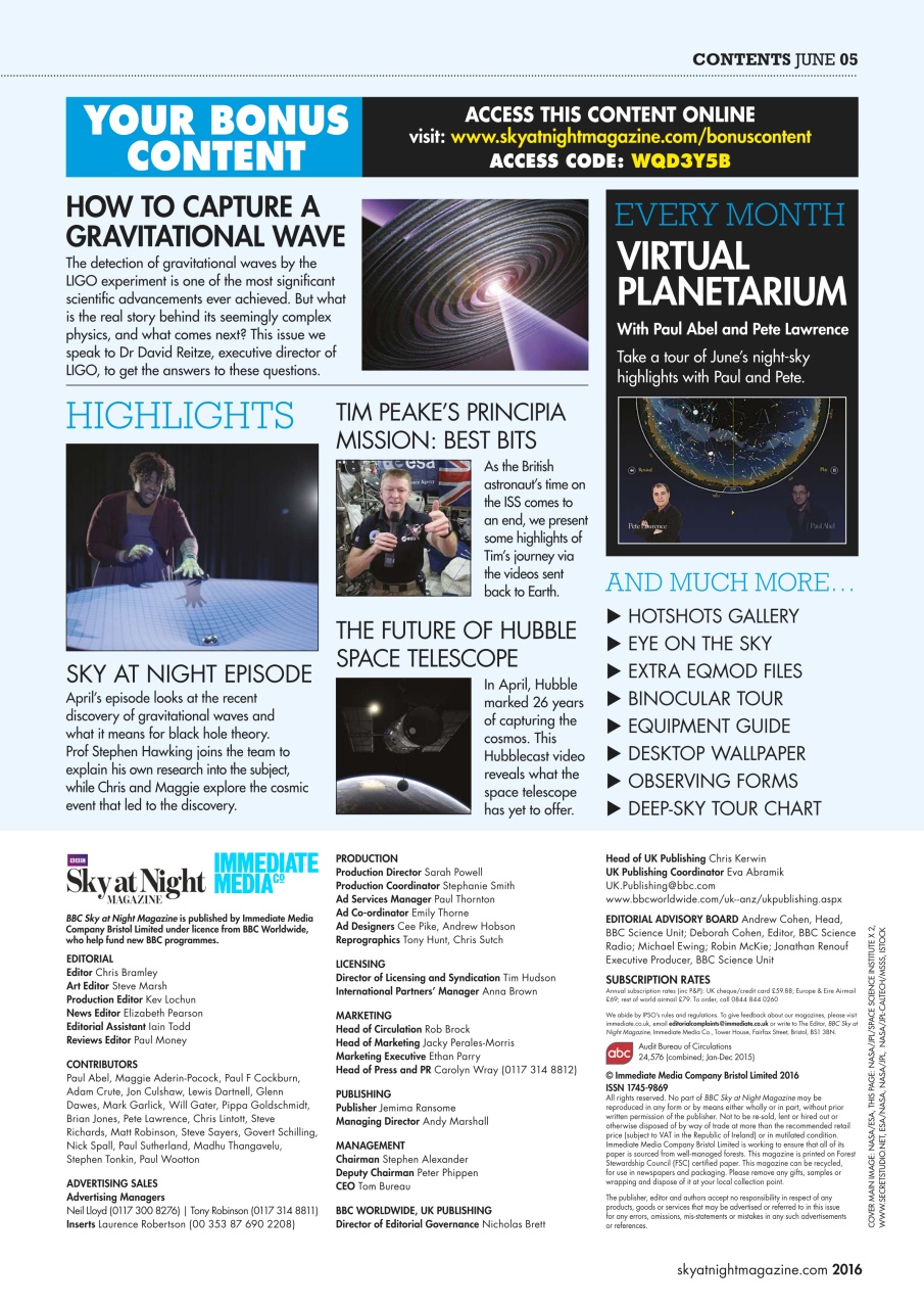 BBC Sky at Night Magazine Preview Pages