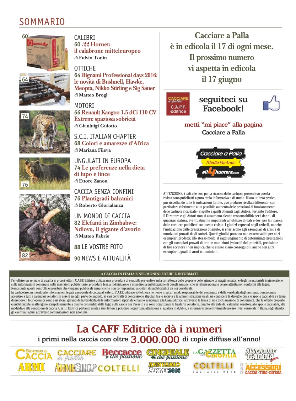 Caccia Magazine Preview Pages