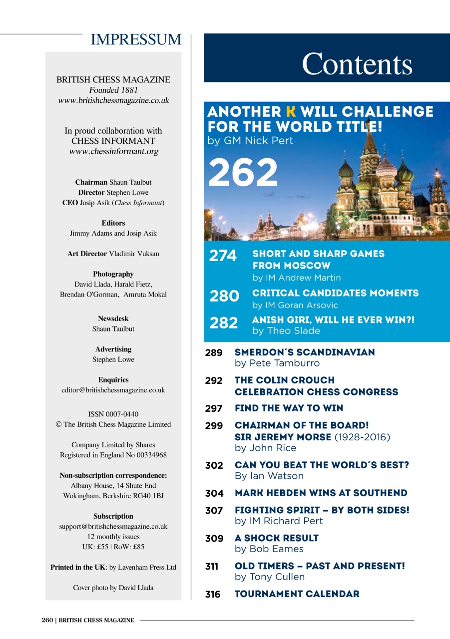 British Chess Magazine Preview Pages
