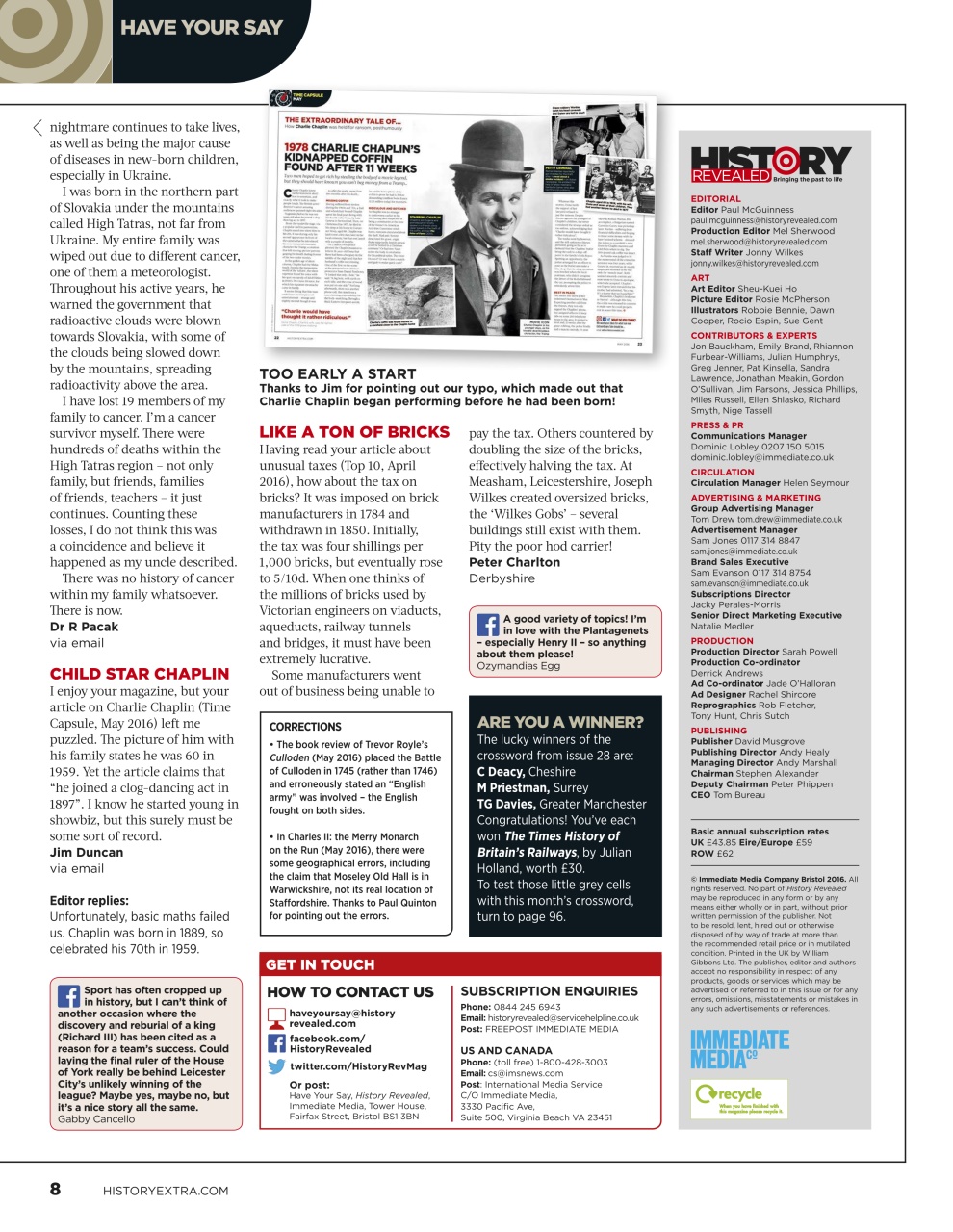BBC History Revealed Magazine Preview Pages