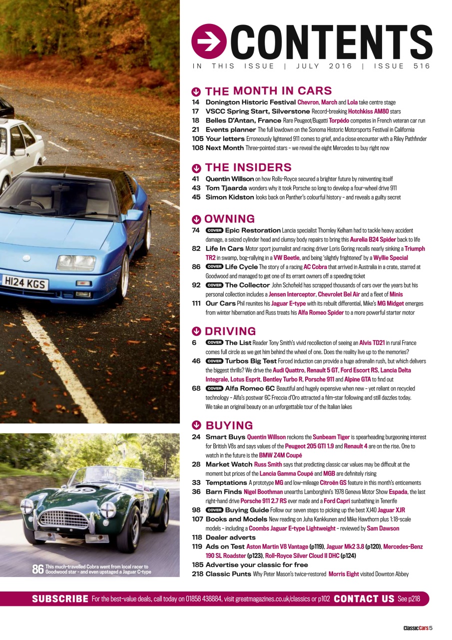 Classic Cars Preview Pages