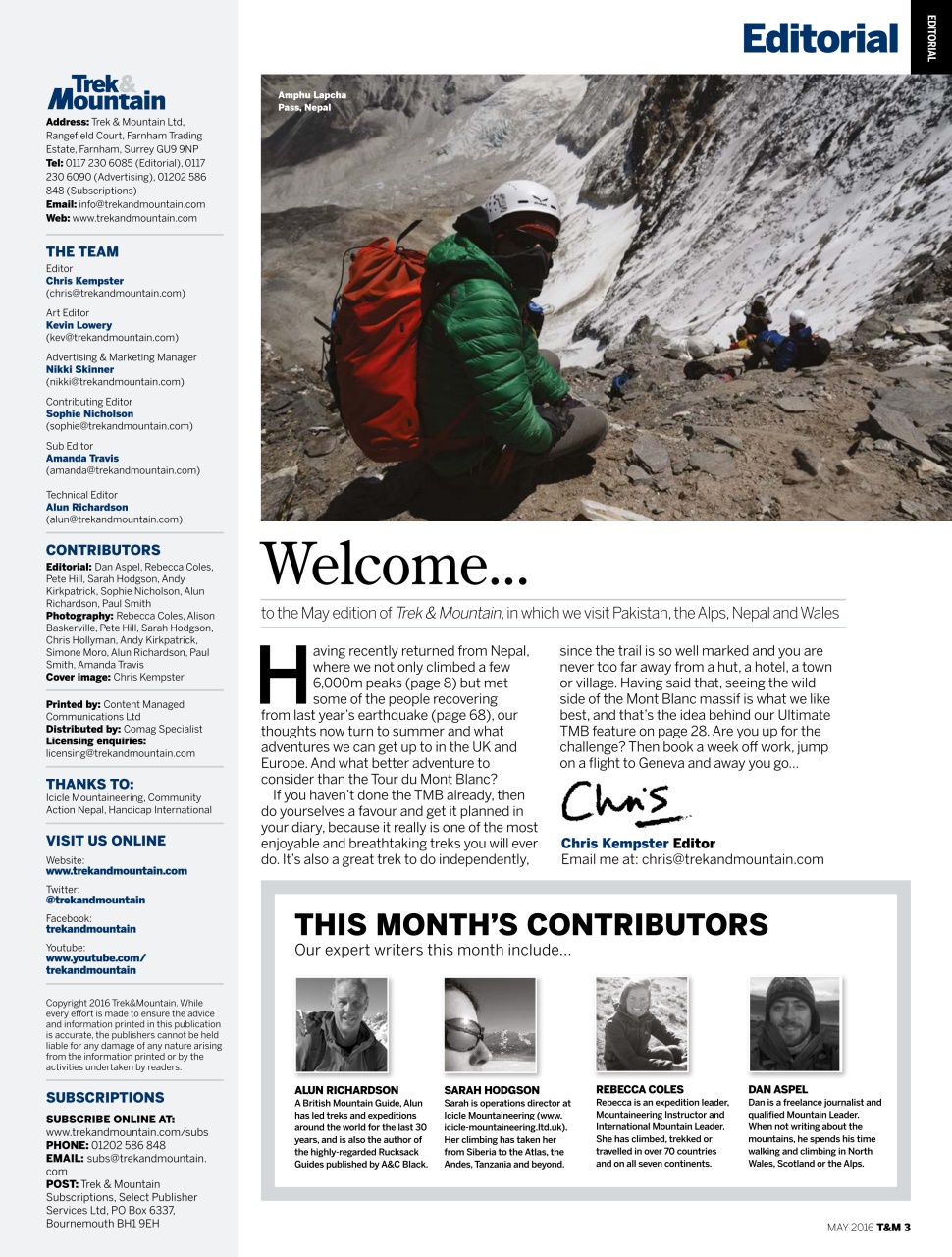 Trek & Mountain Magazine Preview Pages