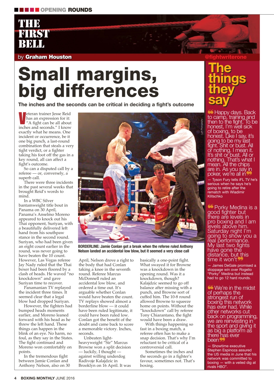 Boxing Monthly Preview Pages