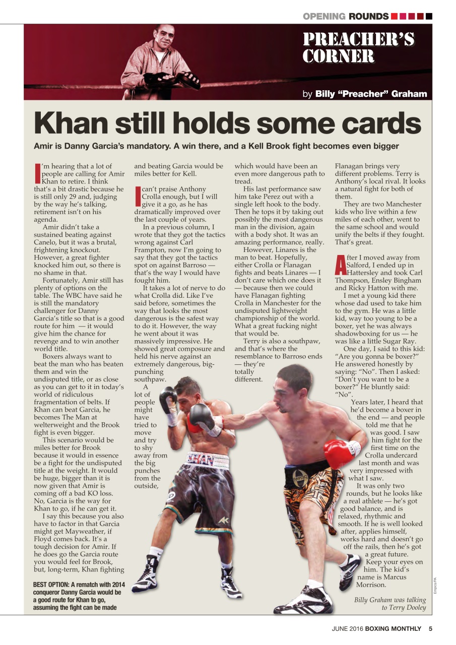 Boxing Monthly Preview Pages