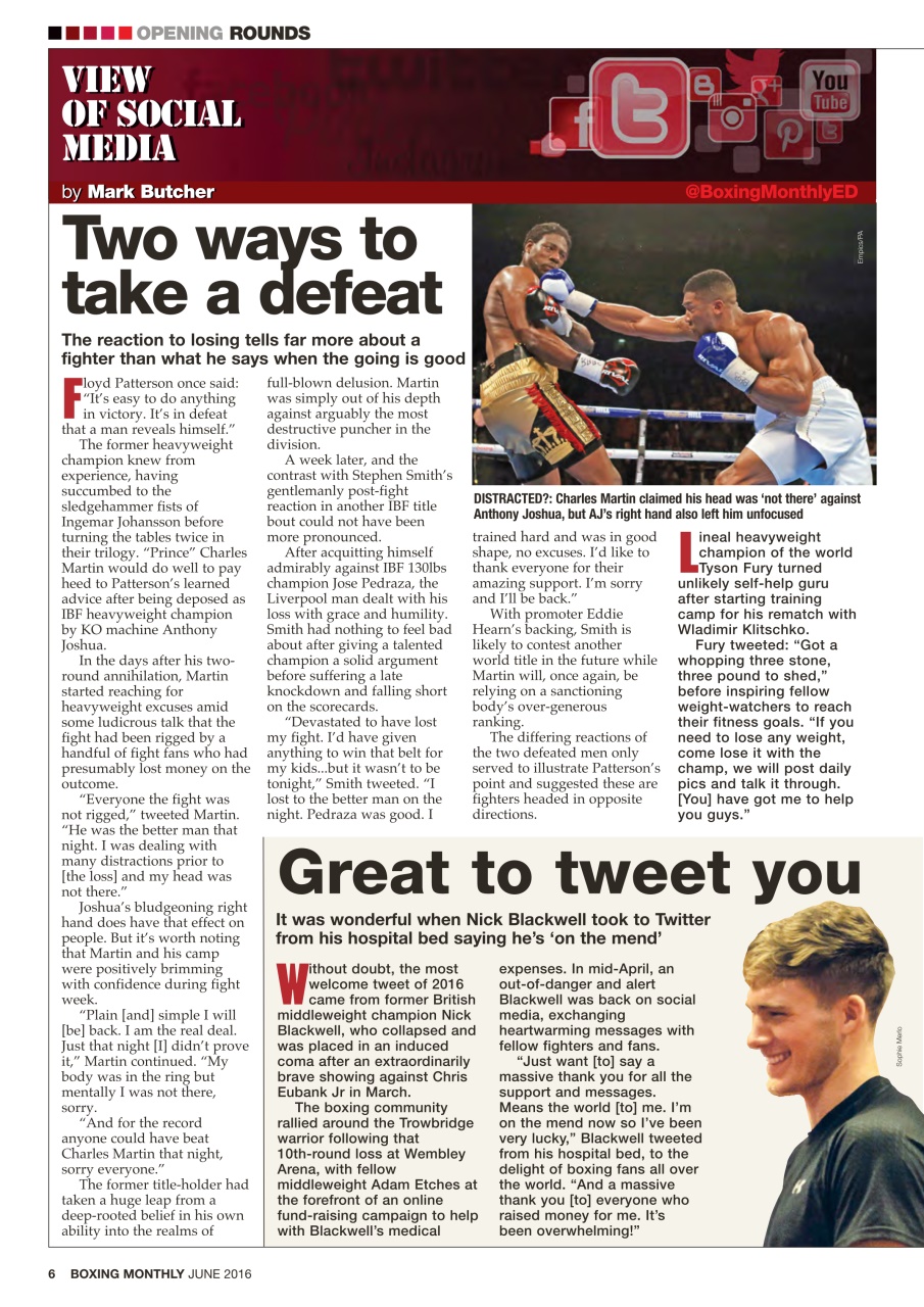 Boxing Monthly Preview Pages