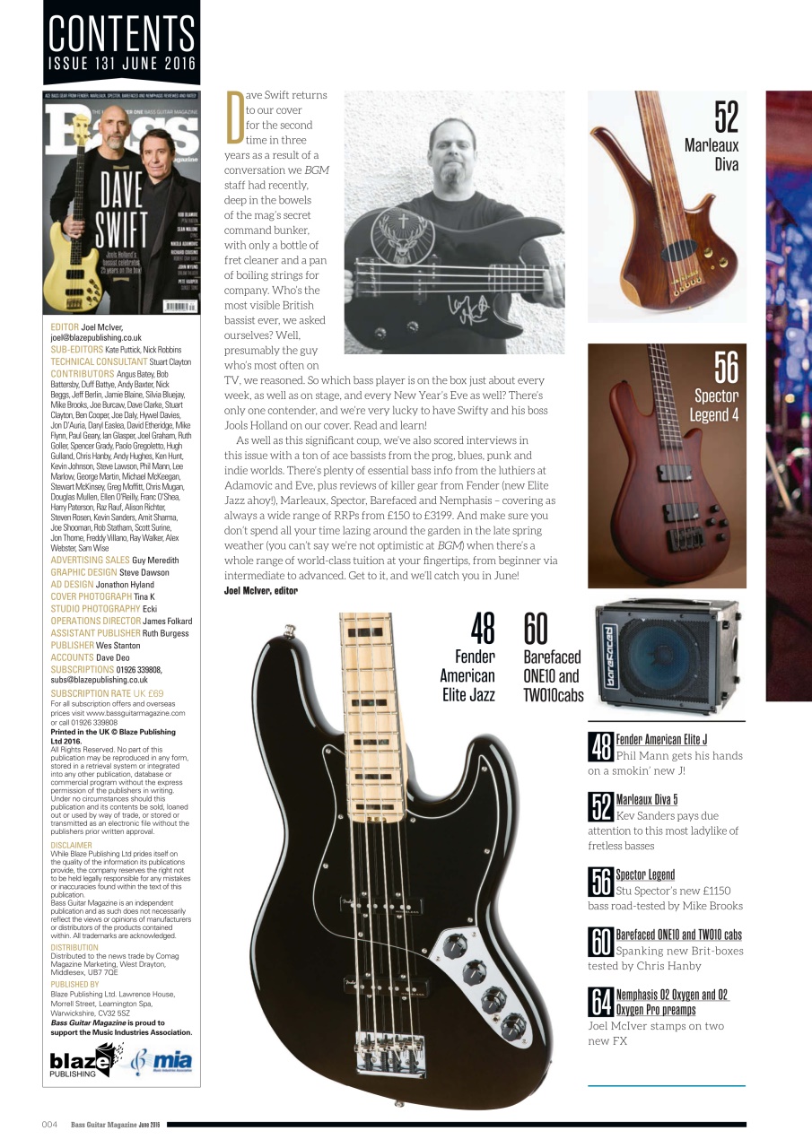 Bass Player UK Preview Pages