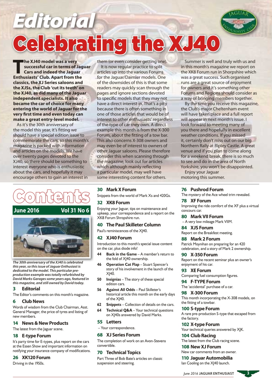 Jaguar Enthusiast Preview Pages