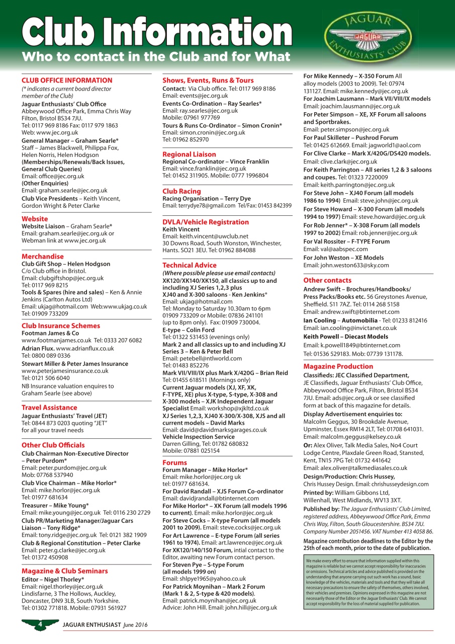 Jaguar Enthusiast Preview Pages
