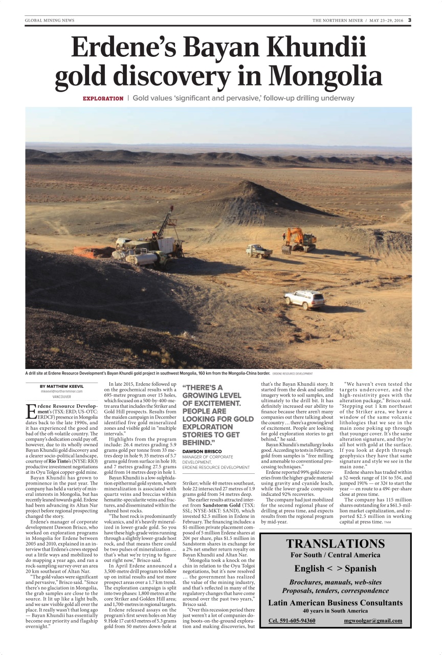 The Northern Miner Preview Pages