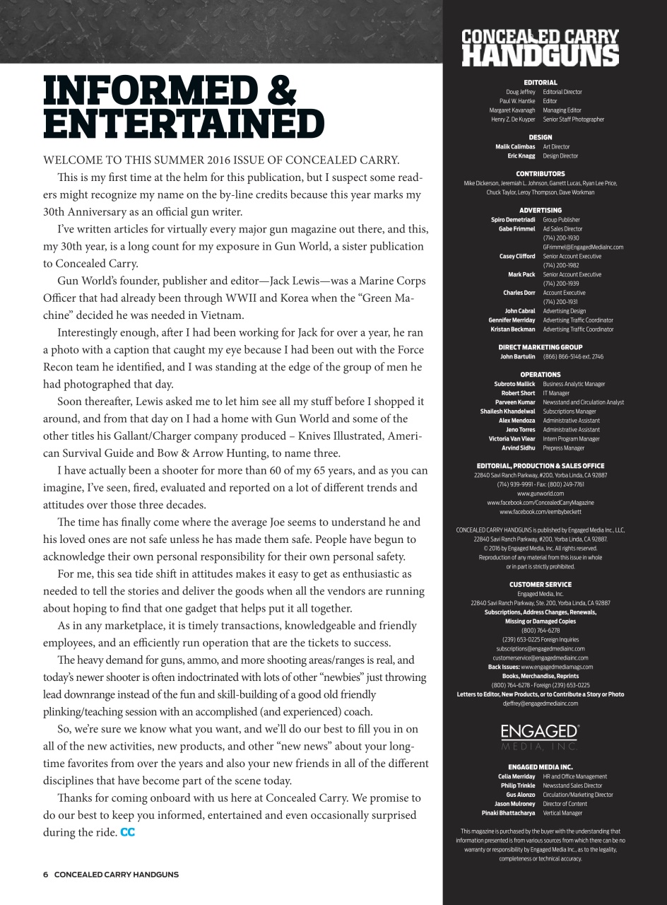 Concealed Carry Handguns Preview Pages