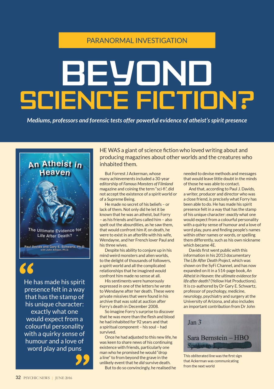 Psychic News Preview Pages