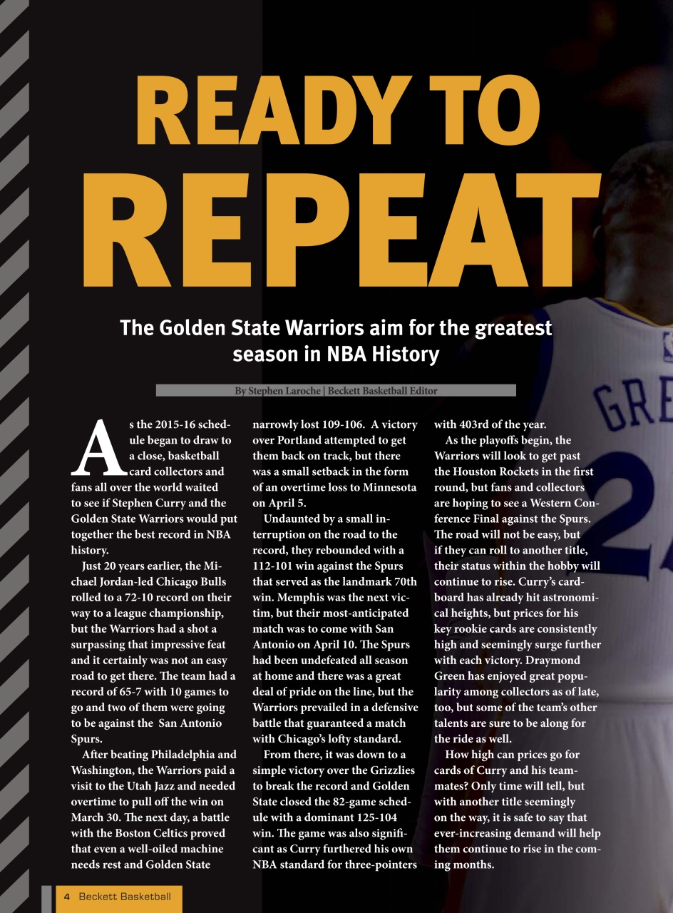 Beckett Basketball Magazine Preview Pages