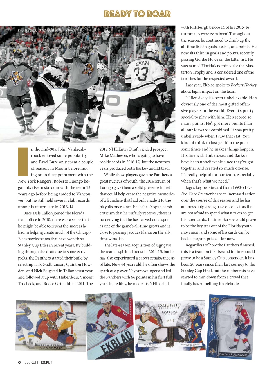 Beckett Hockey Magazine Preview Pages