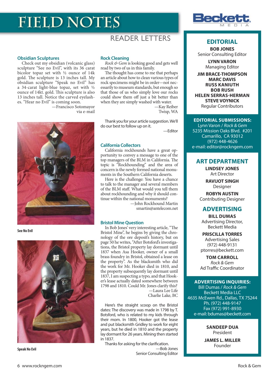 Rock&Gem Magazine Preview Pages