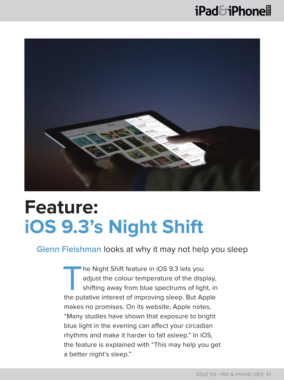 iPad and iPhone User Preview Pages