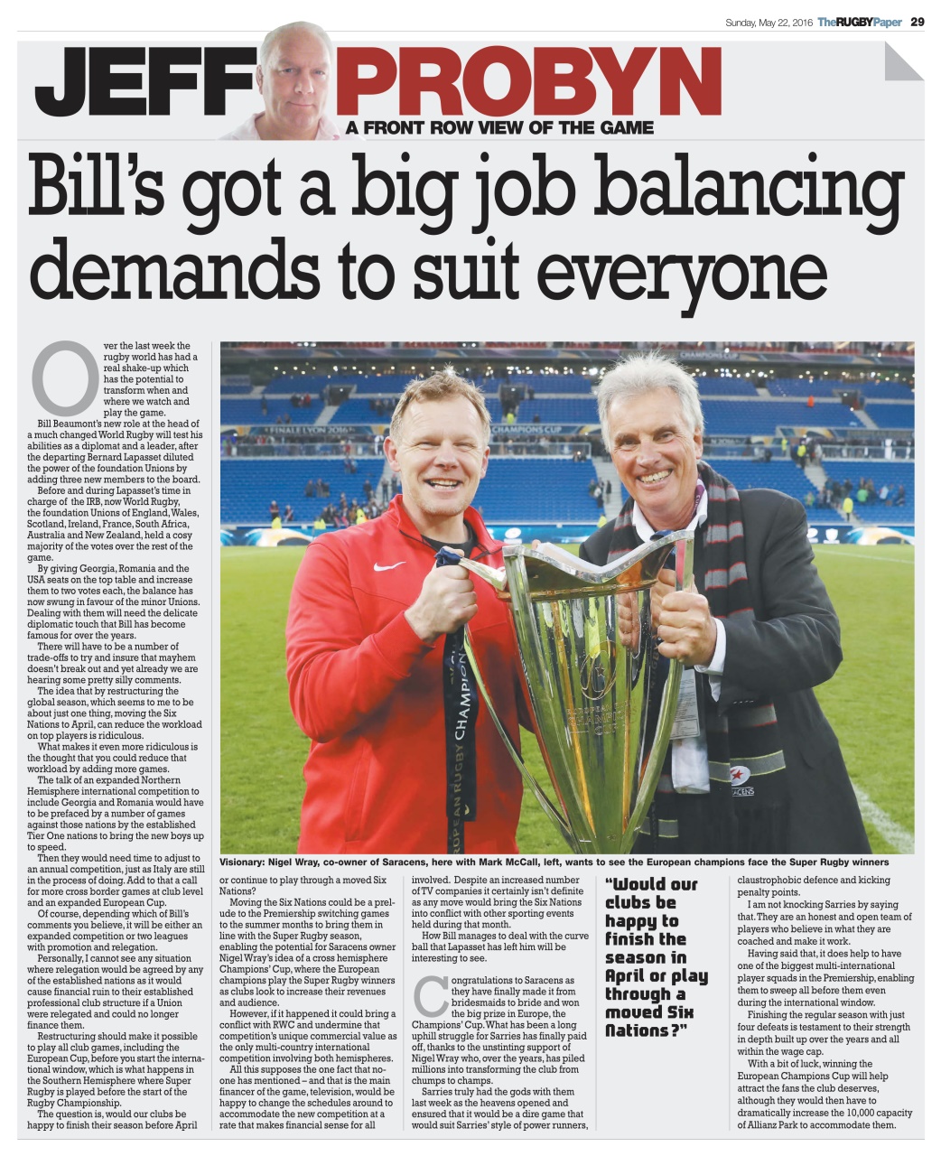 The Rugby Paper Preview Pages