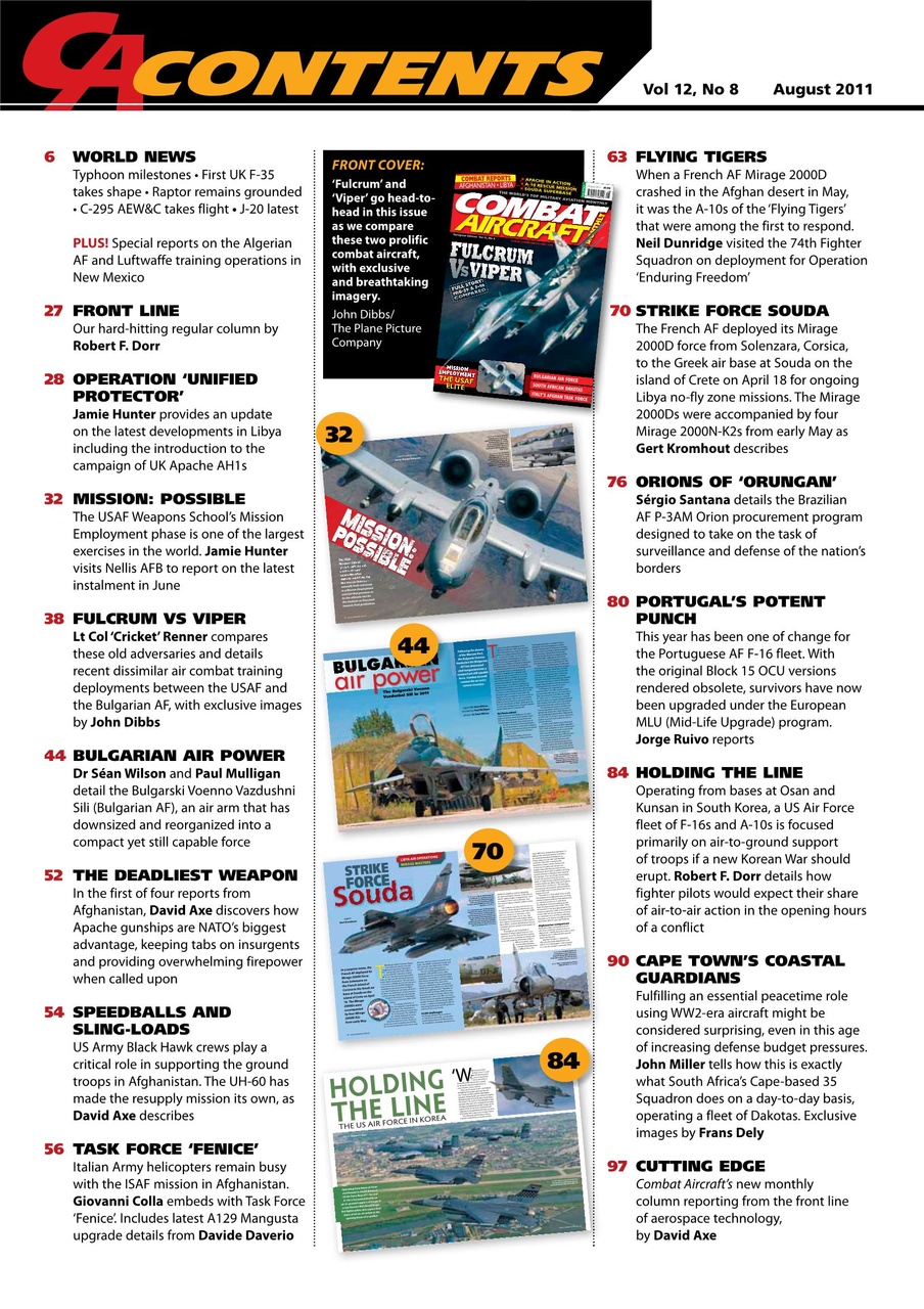Combat Aircraft Journal Preview Pages
