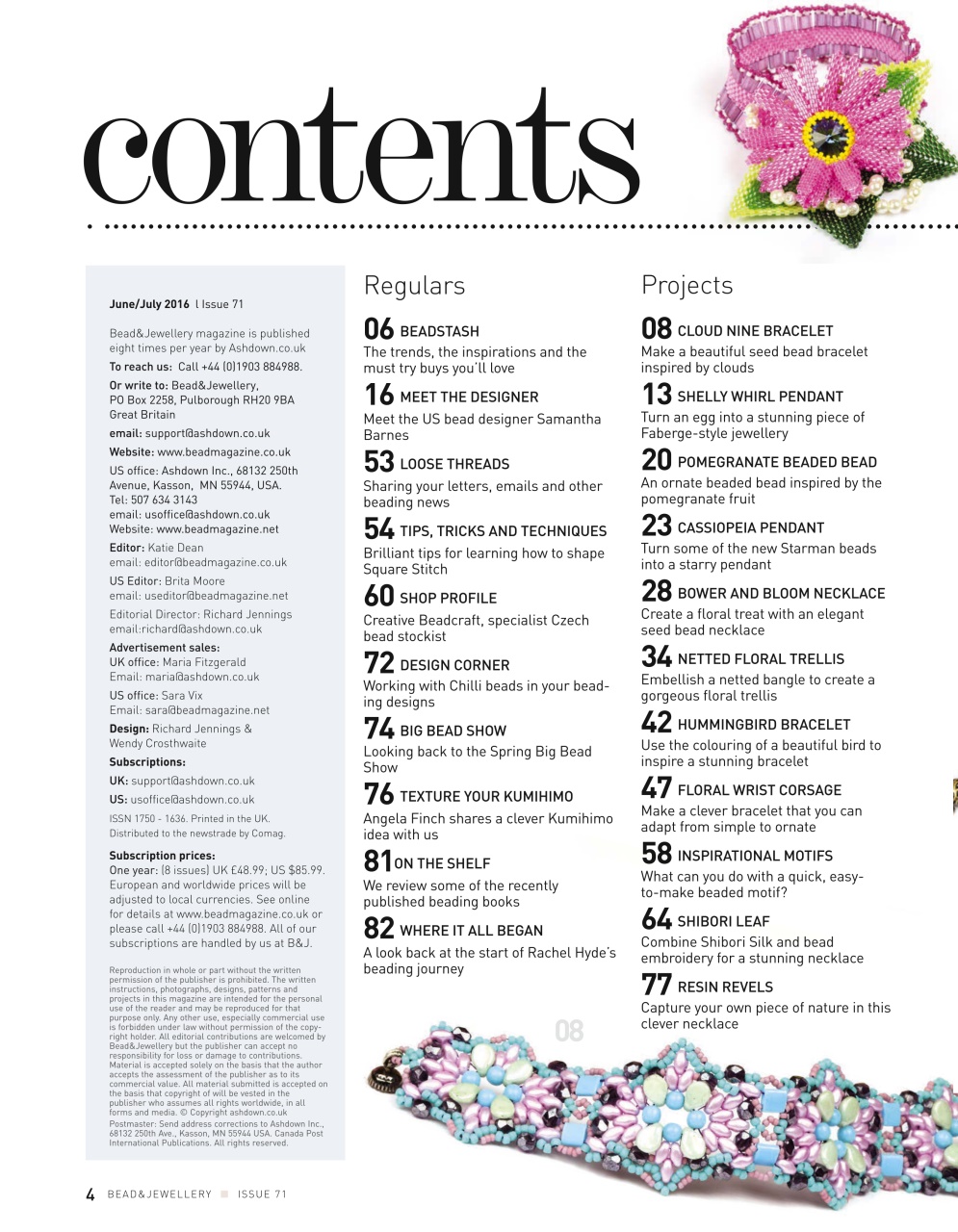 Bead & Jewellery Magazine Preview Pages