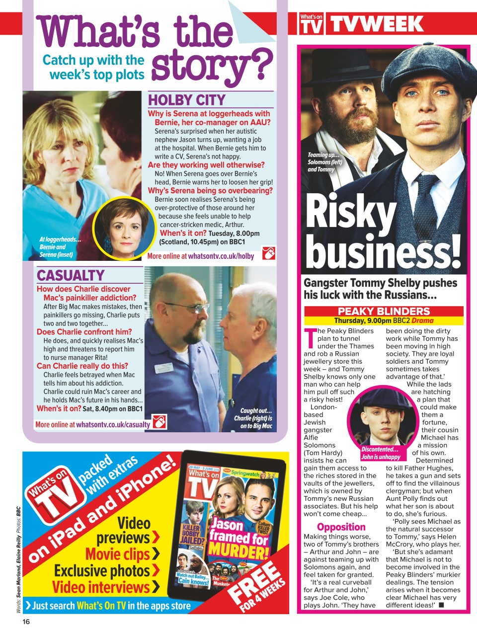 What's on TV Preview Pages