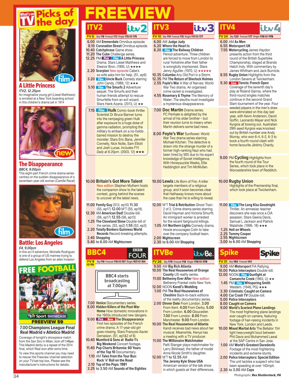 What's on TV Preview Pages