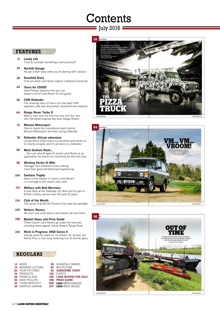 Land Rover Monthly Preview Pages
