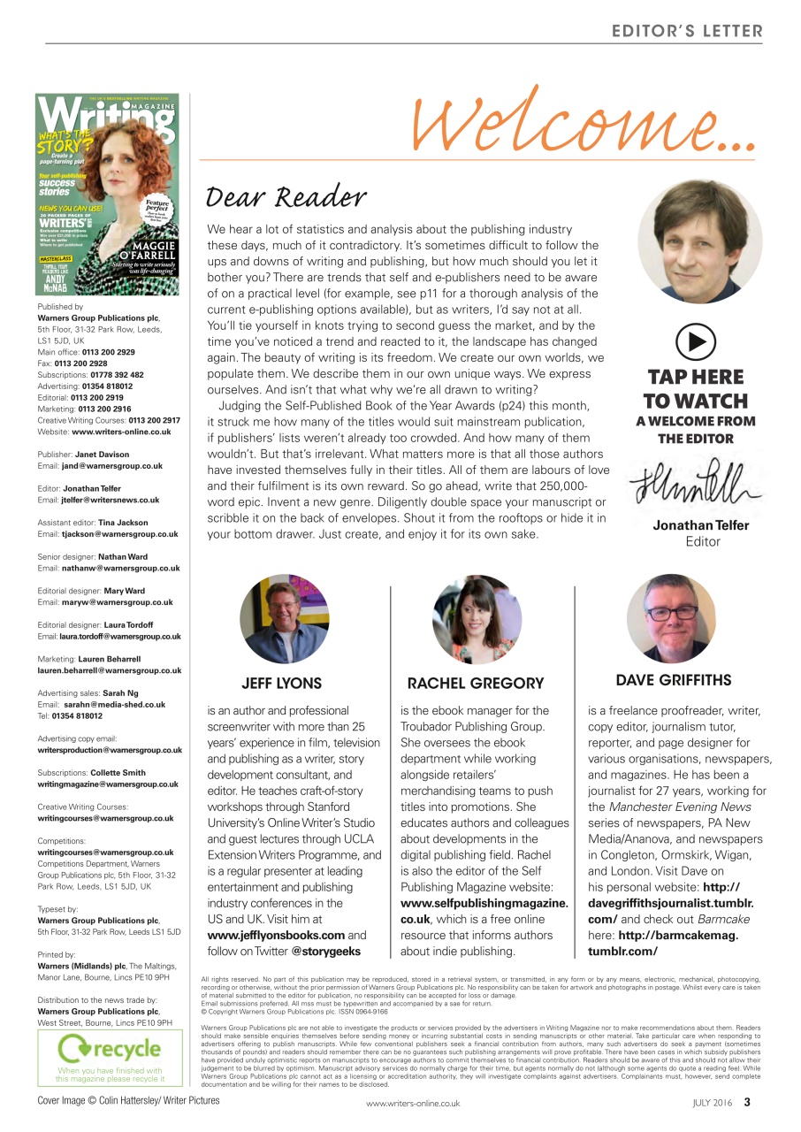 Writing Magazine Preview Pages